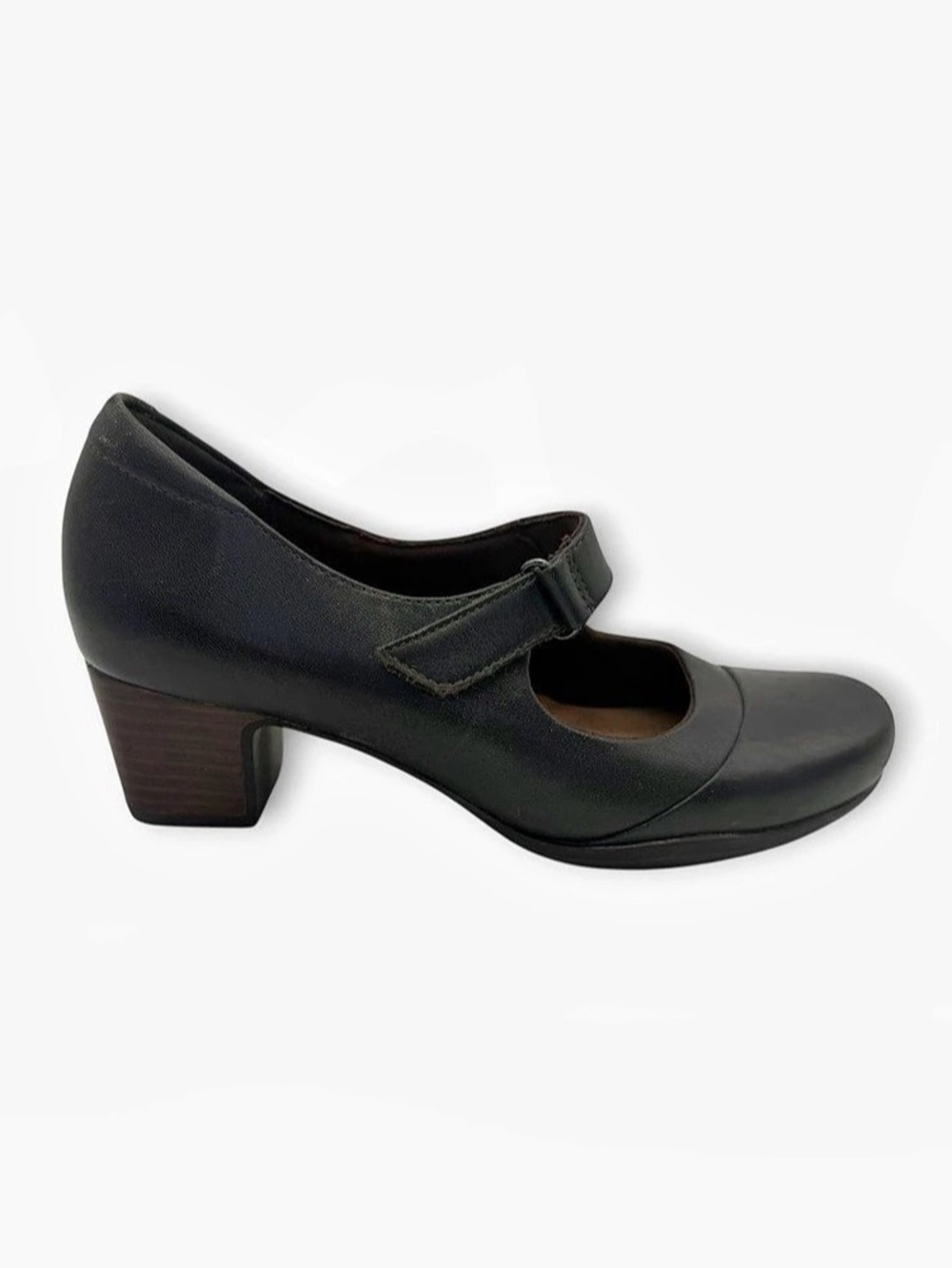 Clarks Emily2 Jaynie Black Mary Jane Heels US 8 Good Condition